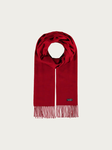 FRAAS Block Colour Cashmink Scarf Red