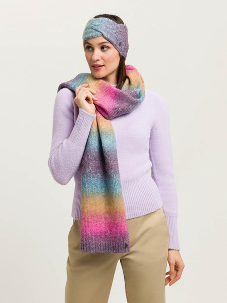 FRAAS Pink Knitted Scarf Colour Gradient