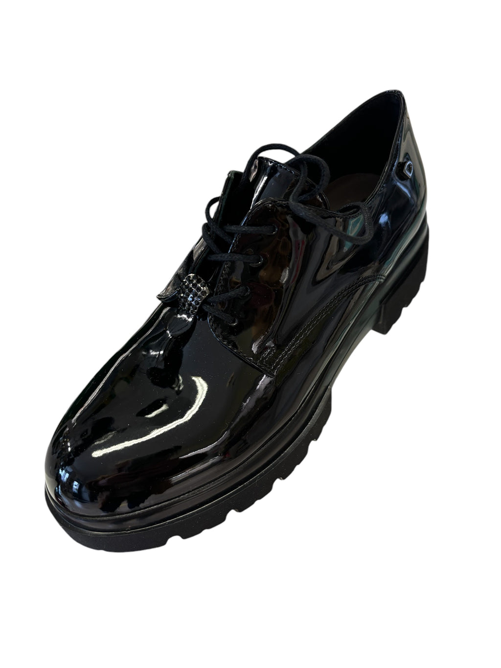 DONNA SERENA
 Black Patent Shoe