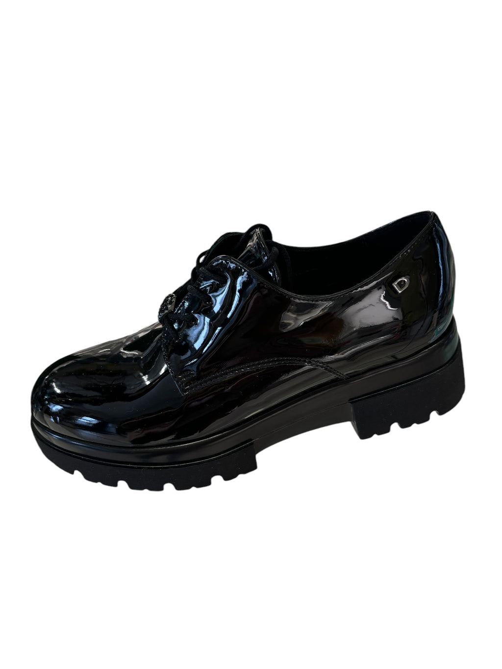 DONNA SERENA
 Black Patent Shoe