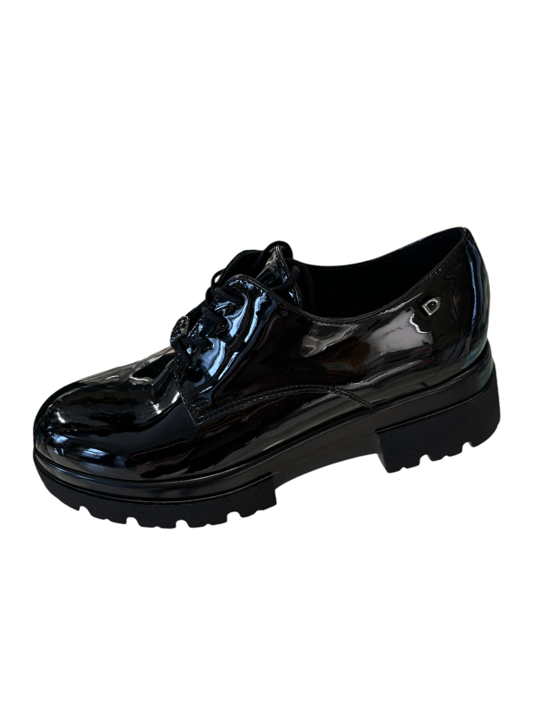 DONNA SERENA
 Black Patent Shoe