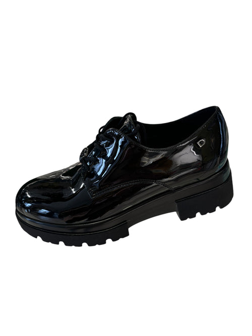 DONNA SERENA
 Black Patent Shoe