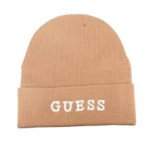 GUESS Embroidered Logo Beanie Coffee