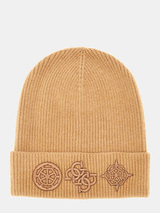 GUESS Peony Logo Beanie Camel