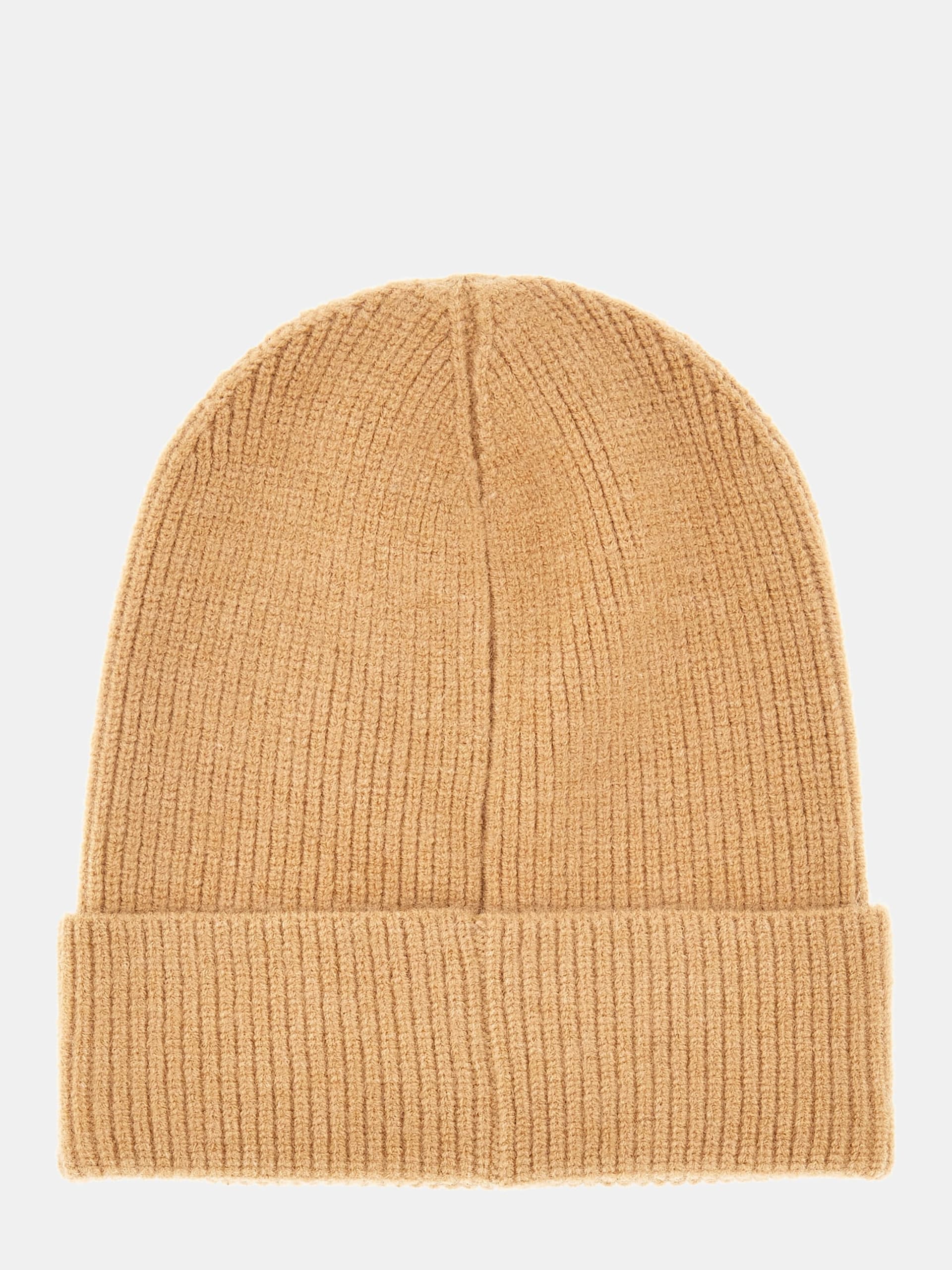 GUESS Peony Logo Beanie Camel