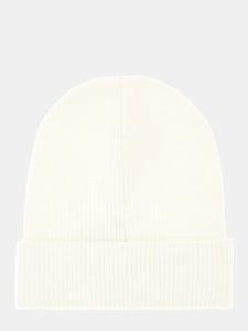 GUESS Peony Logo Beanie Off White