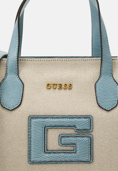 GUESS G Status Tote Bag Beige/Denim