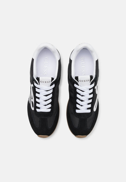 Guess Mixed Leather Sneaker Black