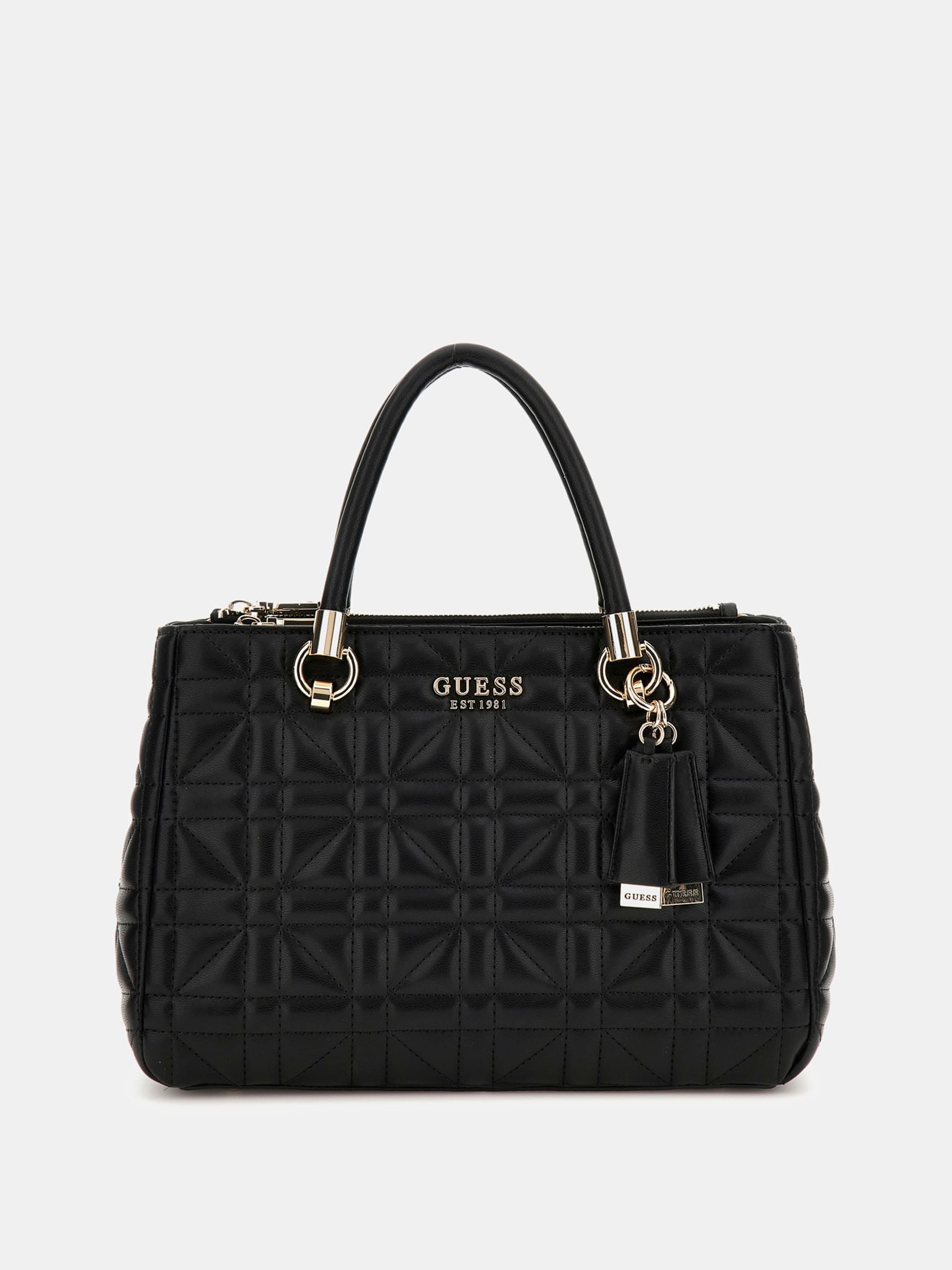 GUESS Assia High Society Satchel Black