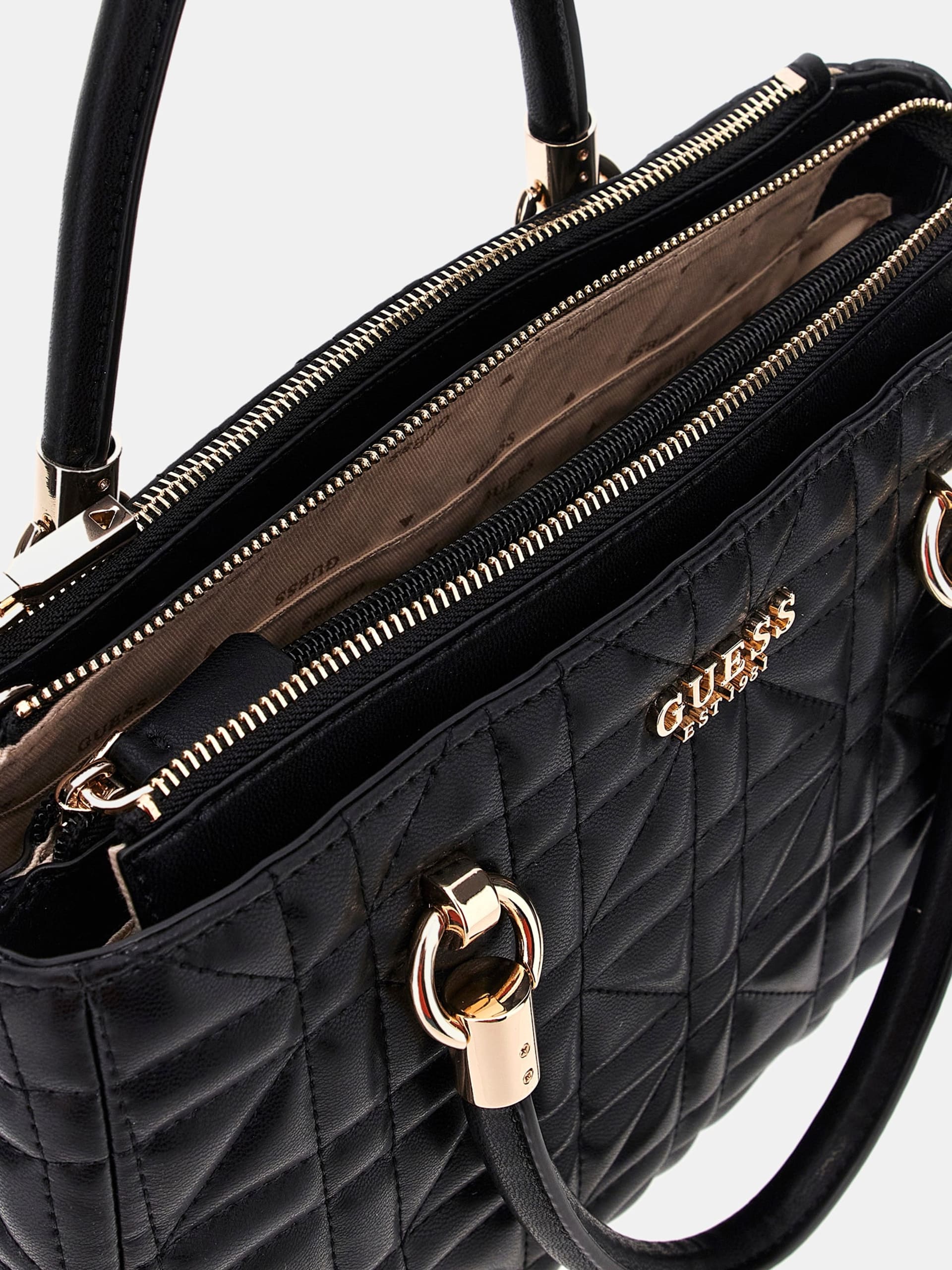 GUESS Assia High Society Satchel Black