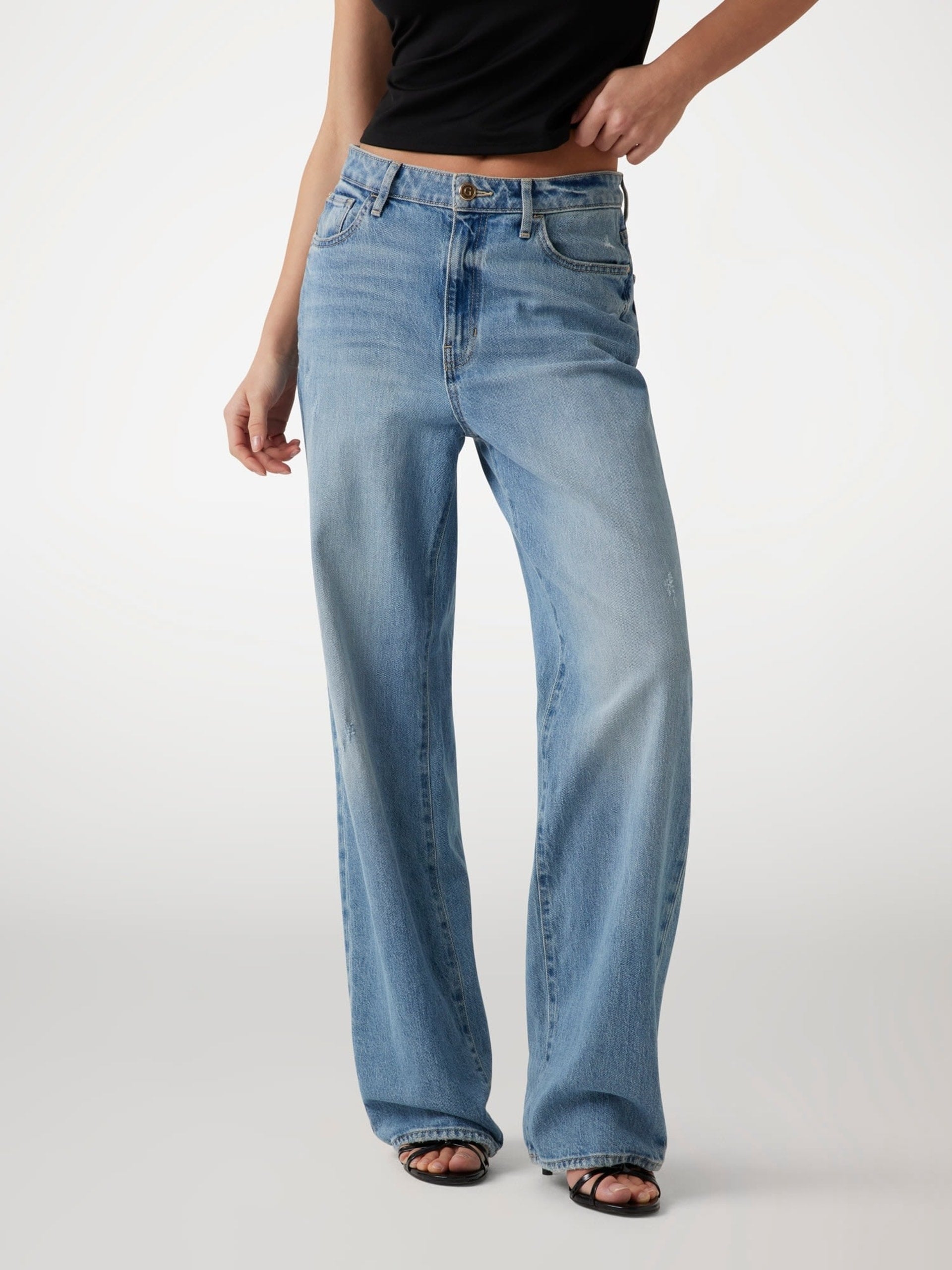 GUESS 90's High Rise Denim Jeans