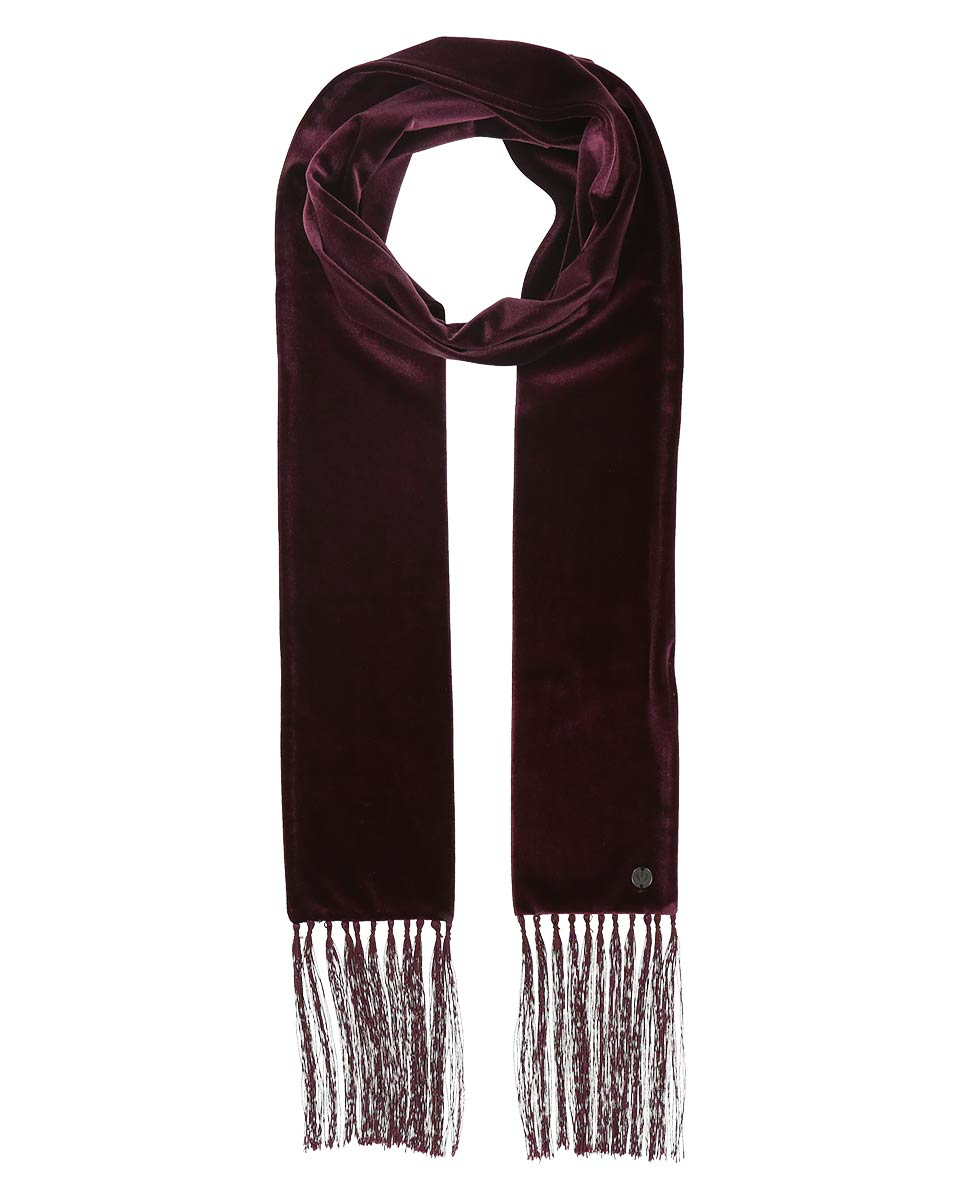 FRAAS Velvet Scarf in Burgundy