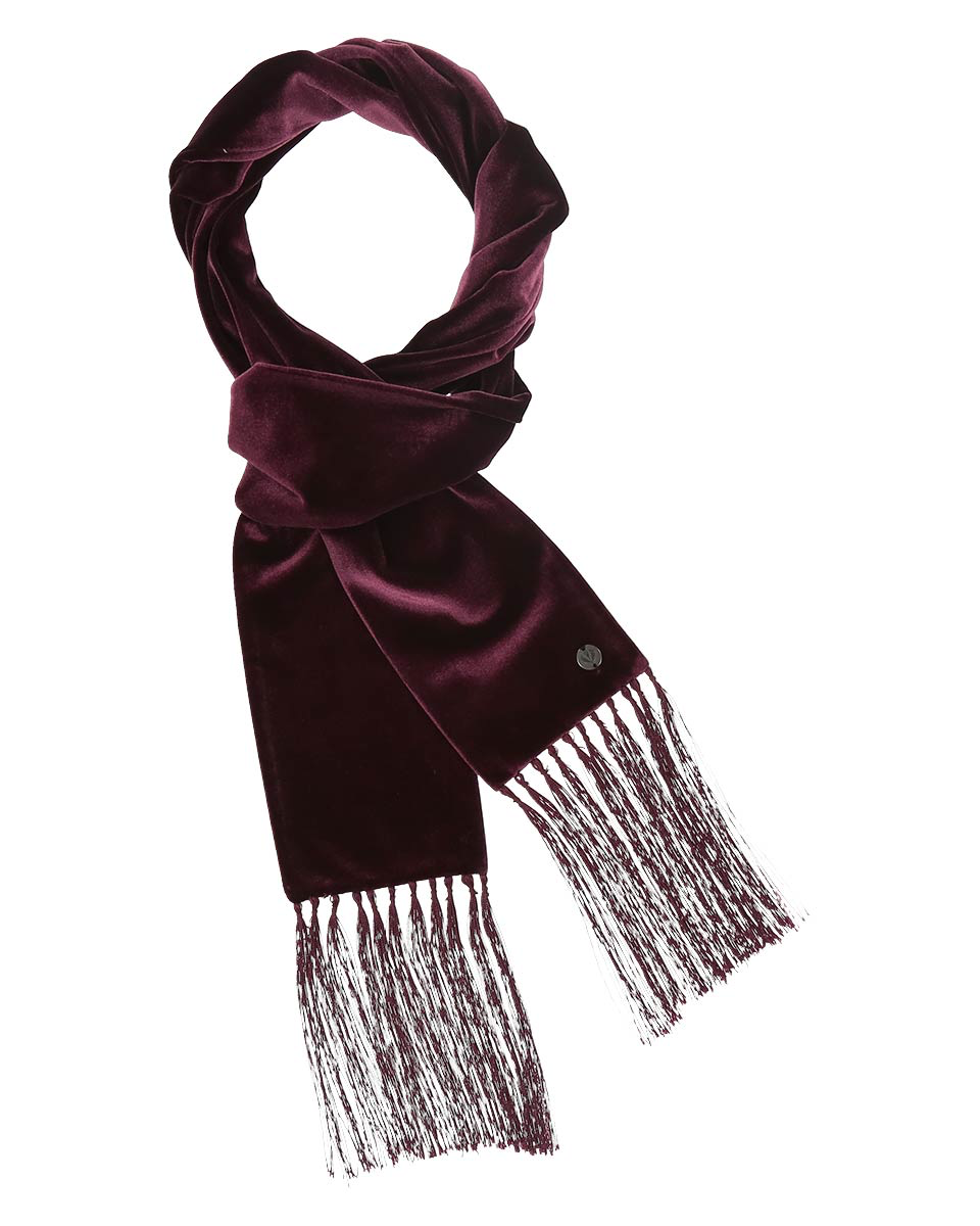 FRAAS Velvet Scarf in Burgundy