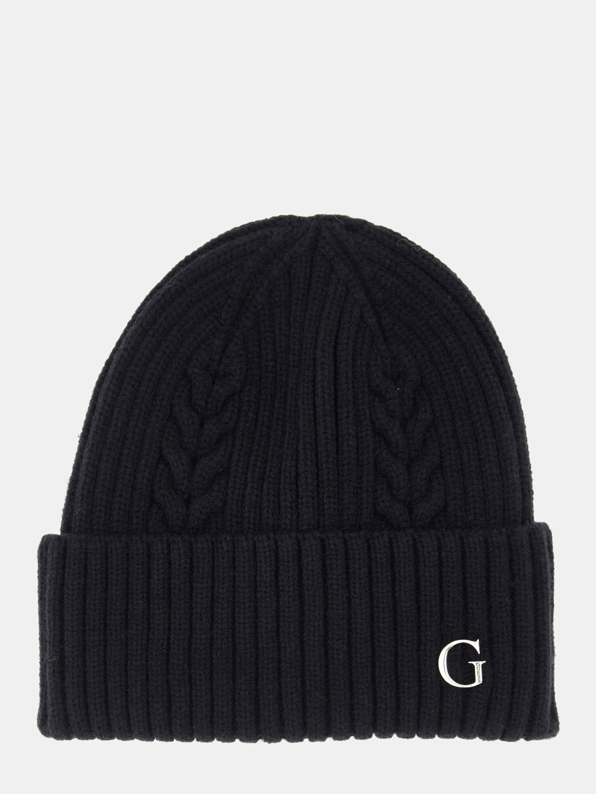 GUESS Knitted beanie Black