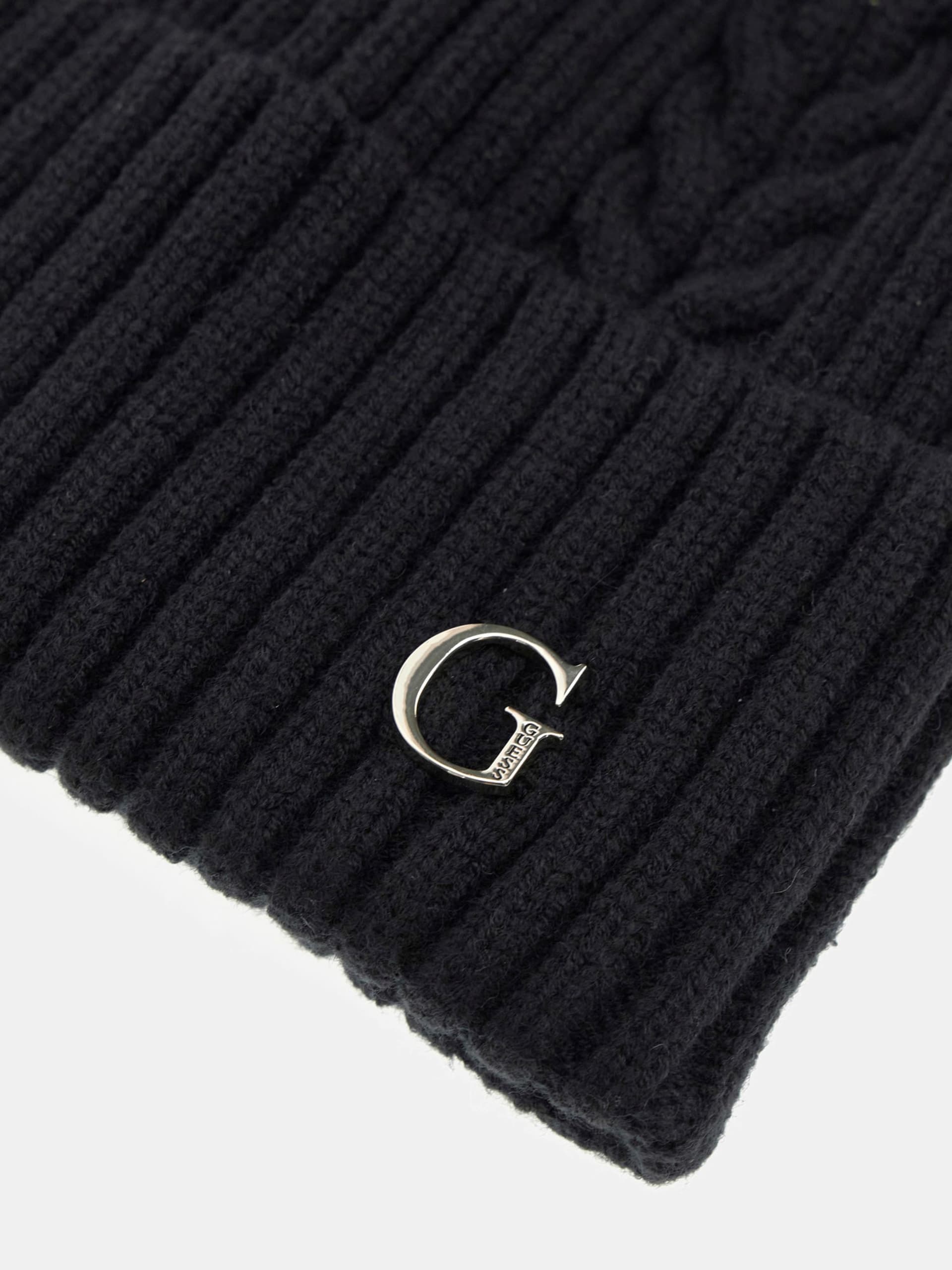 GUESS Knitted beanie Black