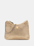 GUESS Zalina Top Zip Mesh Bag Gold
