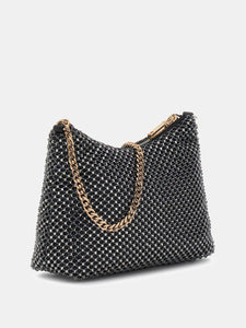 GUESS Zalina Top Zip Mesh Bag Black