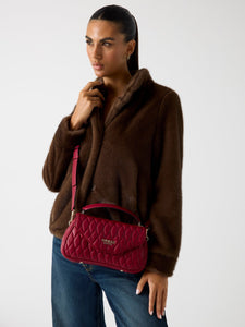GUESS Valla Top Handle Cross body Bag Red