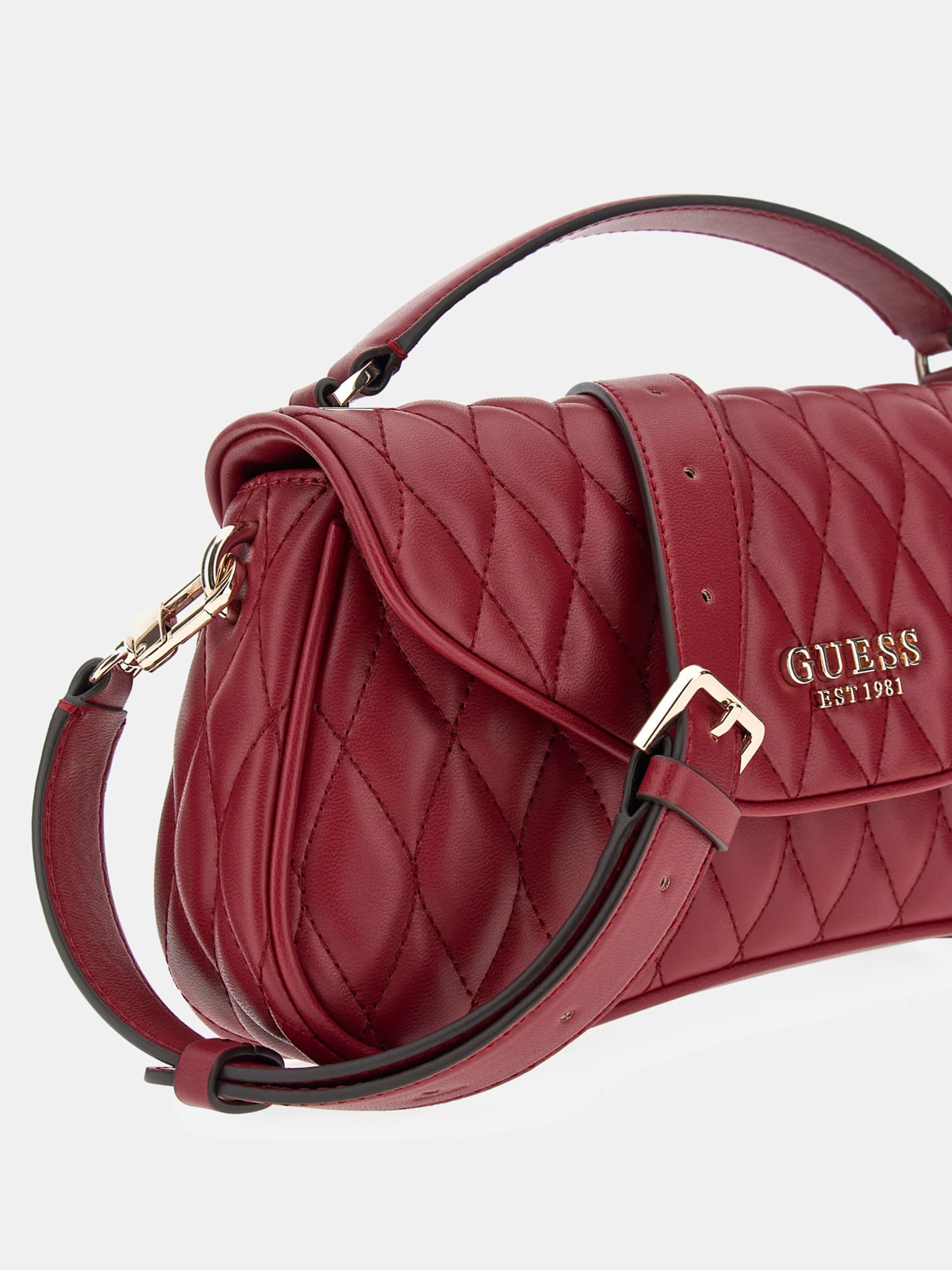 GUESS Valla Top Handle Cross body Bag Red