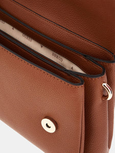 GUESS Georgia Flap Crossbody Bag Cognac