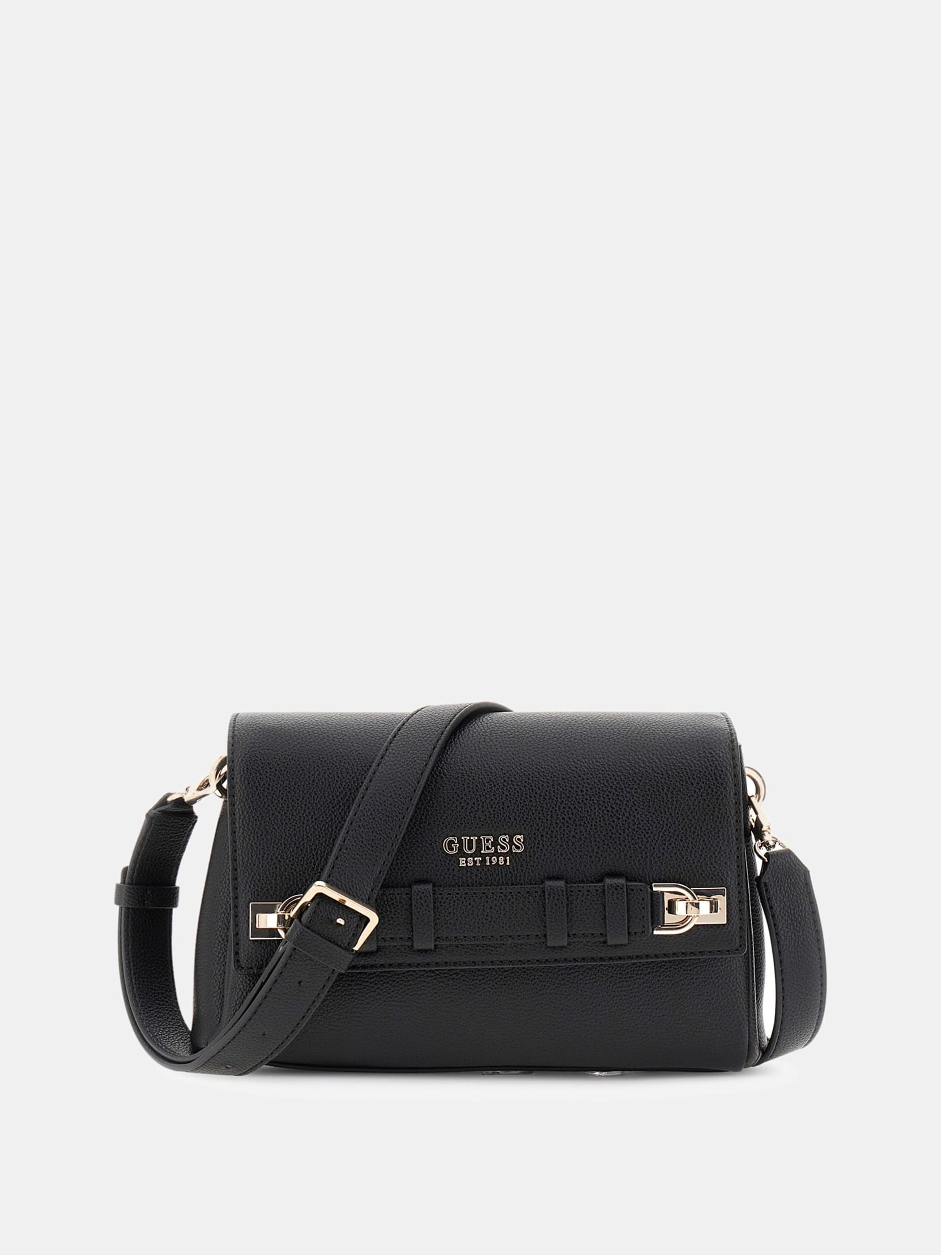 GUESS Georgia Flap Crossbody Bag Black