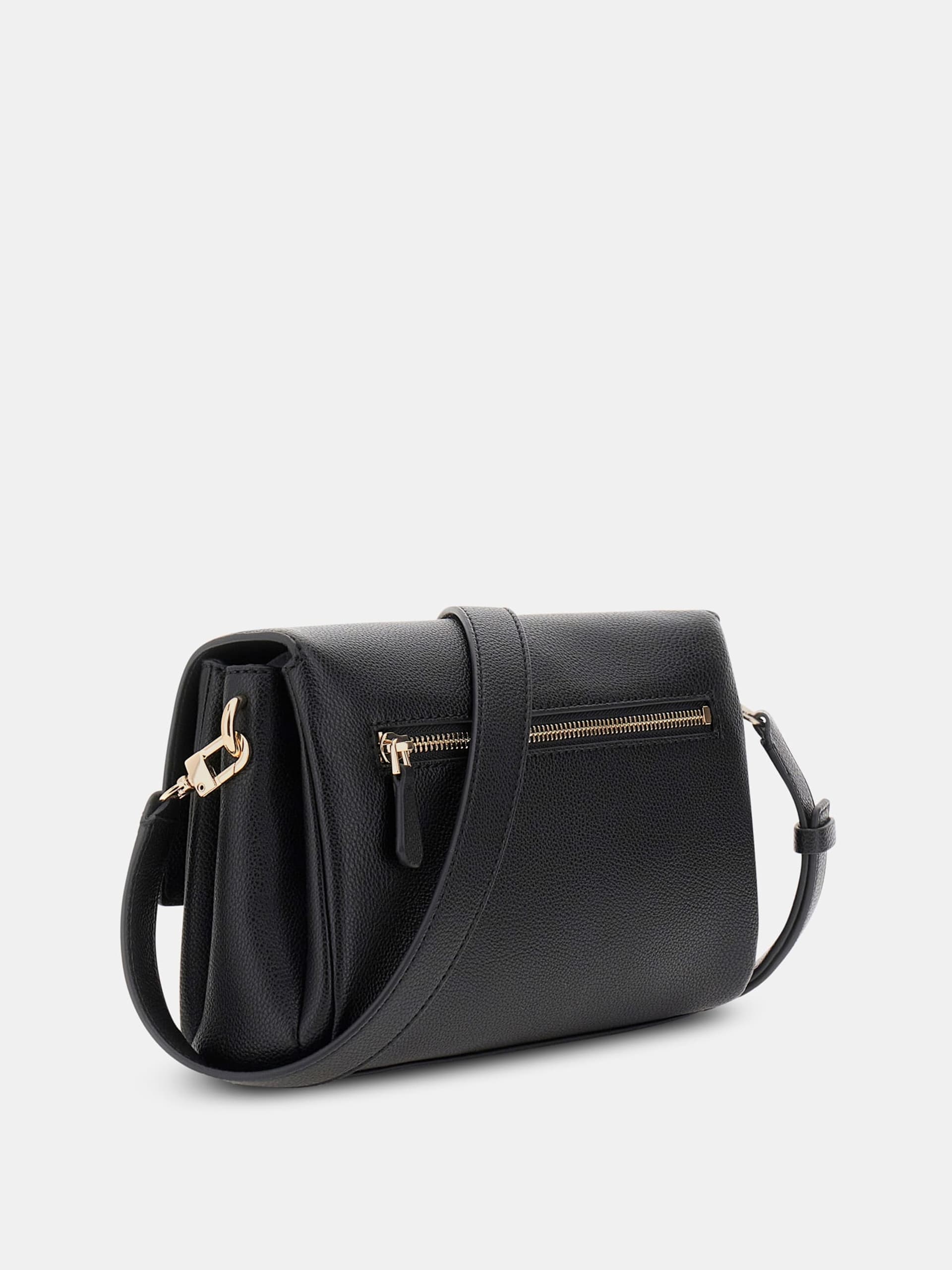GUESS Georgia Flap Crossbody Bag Black