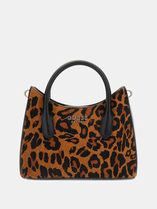 GUESS Domitilla Mini Satchel Leather Shoulder Bag
