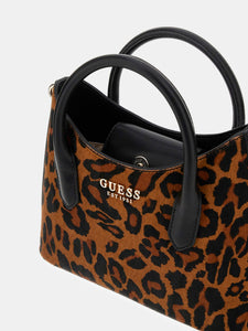 GUESS Domitilla Mini Satchel Leather Shoulder Bag