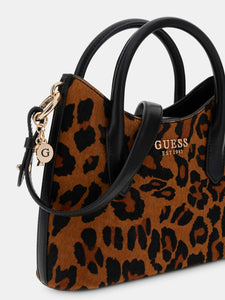 GUESS Domitilla Mini Satchel Leather Shoulder Bag