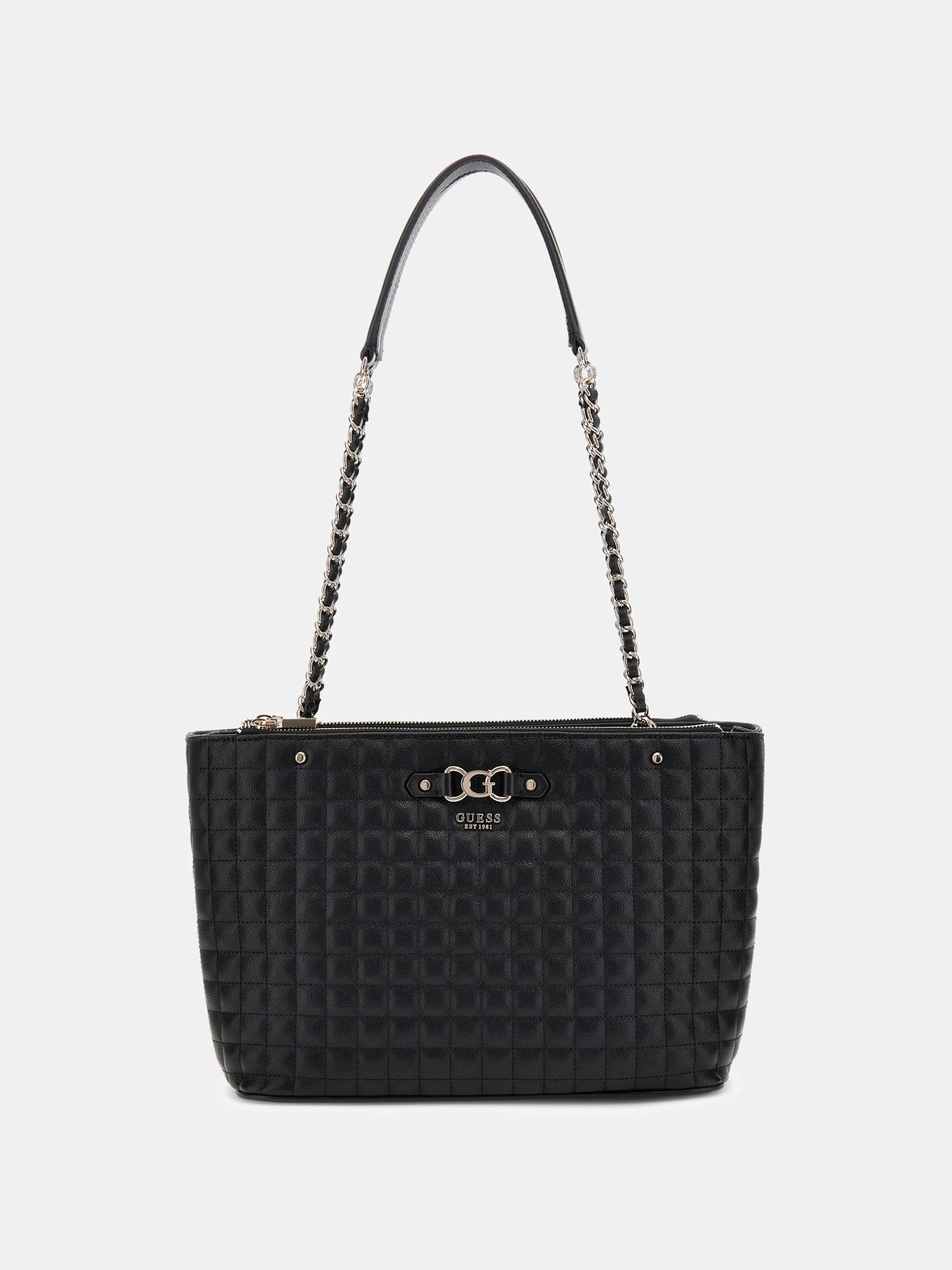 GUESS Nadira Status Tote Bag in Black
