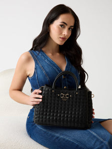 GUESS Nadira Status Tote Bag in Black