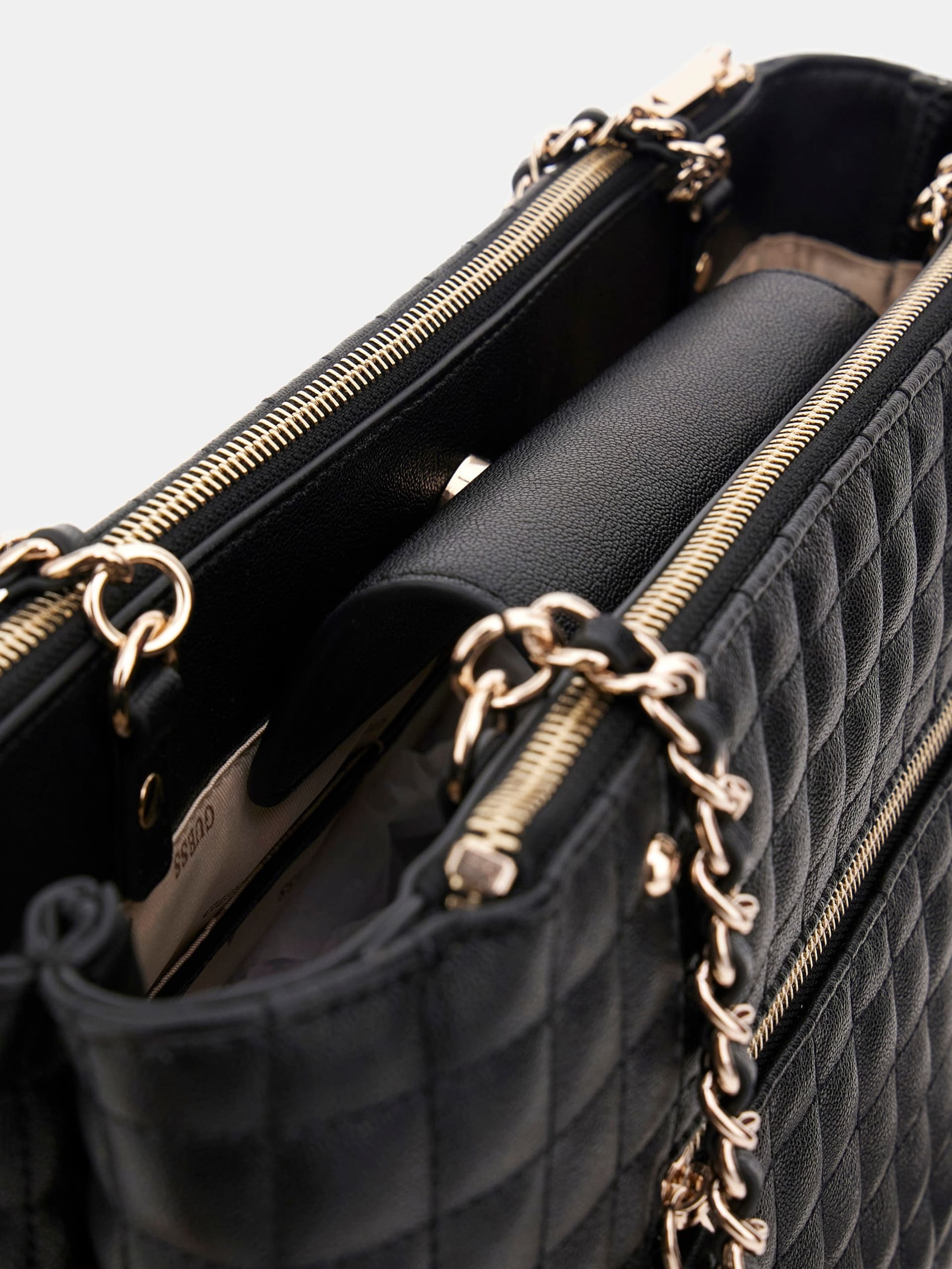 GUESS Nadira Status Tote Bag in Black