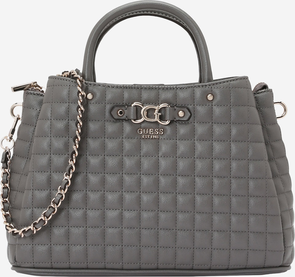 GUESS Nadira Girlfriend Satchel Bag Slate Grey