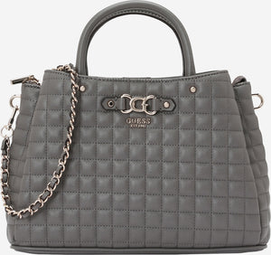 GUESS Nadira Girlfriend Satchel Bag Slate Grey