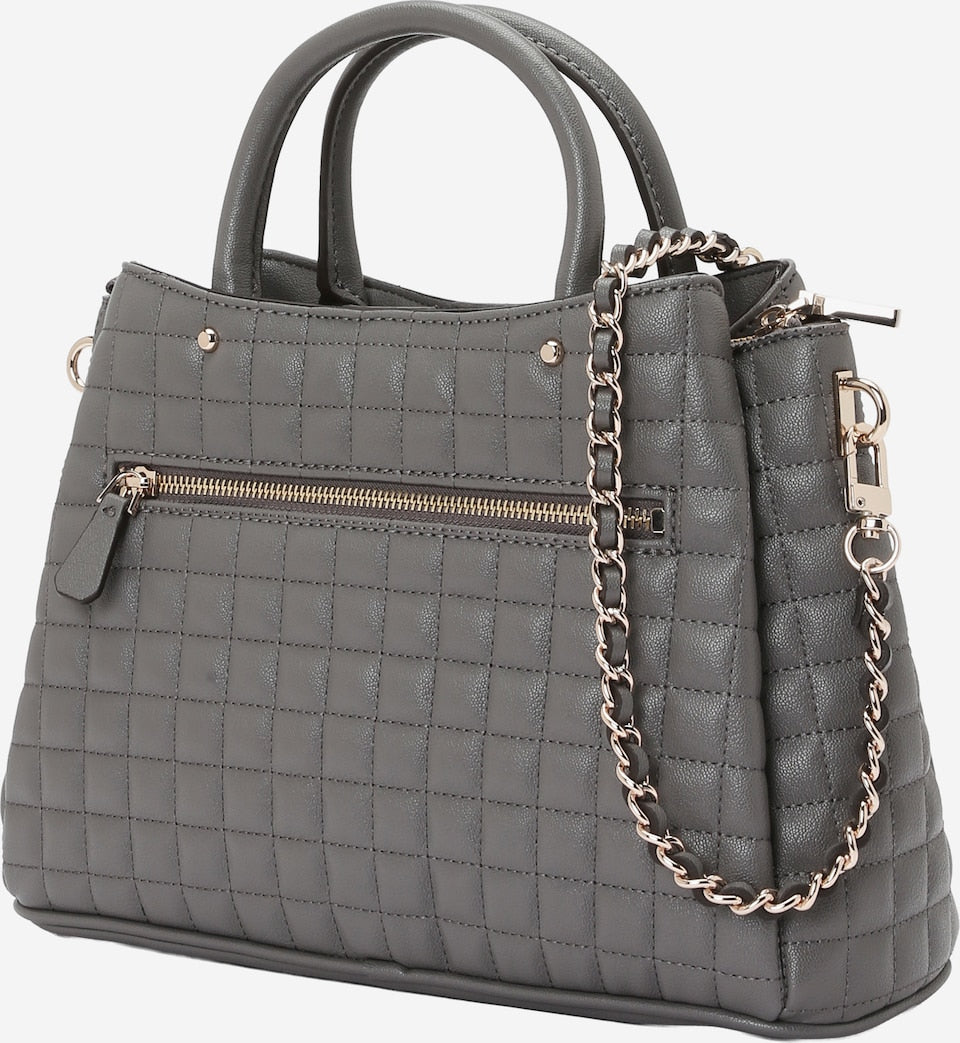 GUESS Handtas Schoudertas Keandra Girlfriend Satchel Stone Logo Crème GUESS Handtas Schoudertas Keandra Girlfriend Satchel Stone Logo Crème