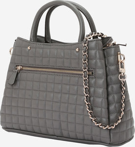 GUESS Nadira Girlfriend Satchel Bag Slate Grey
