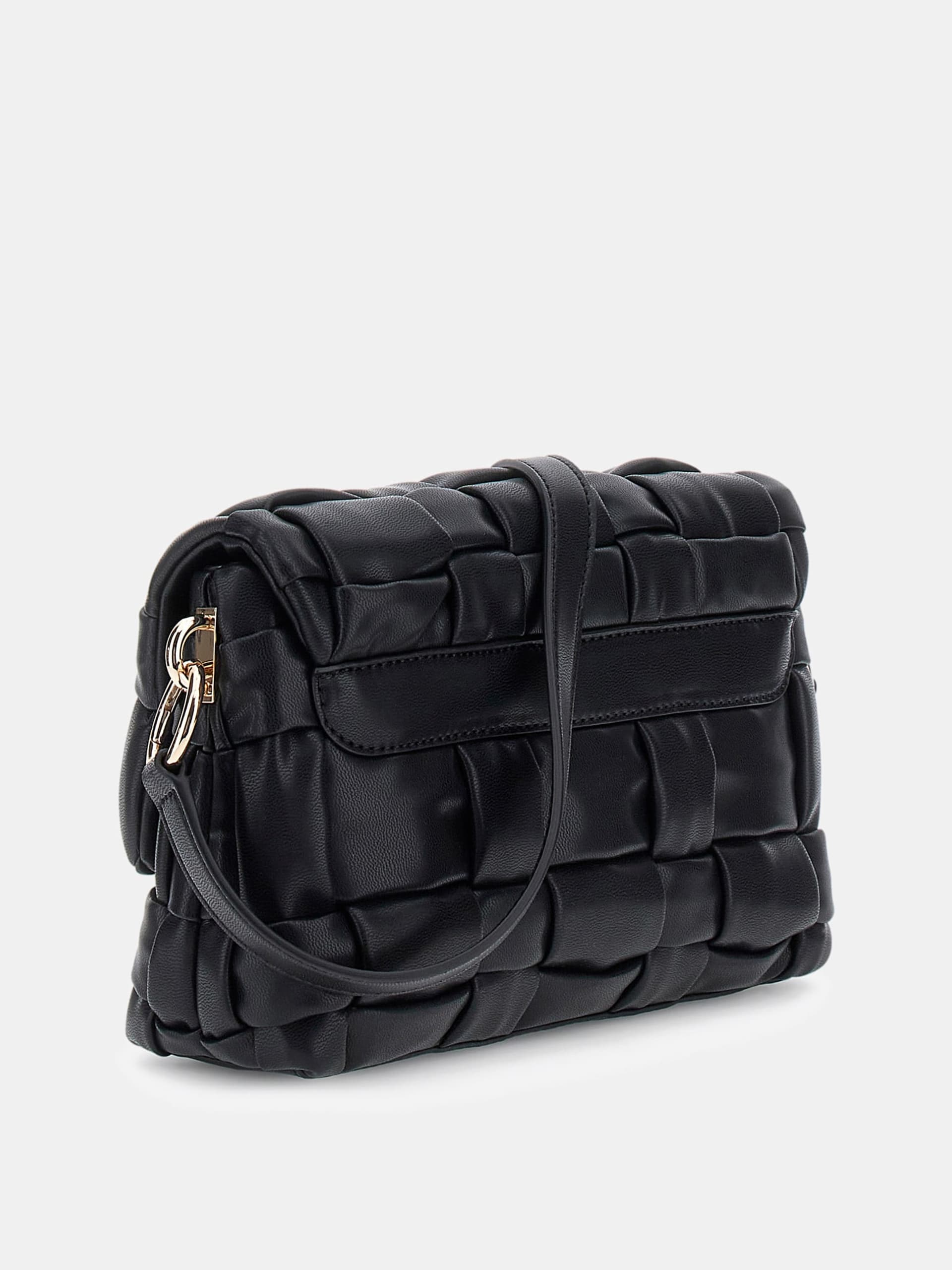 GUESS Marion Flap Shoulder Bag in Black