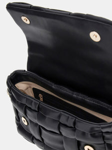 GUESS Marion Flap Shoulder Bag in Black