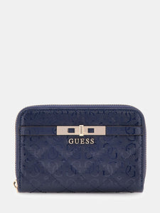 GUESS Idra Navy Patent Wallet