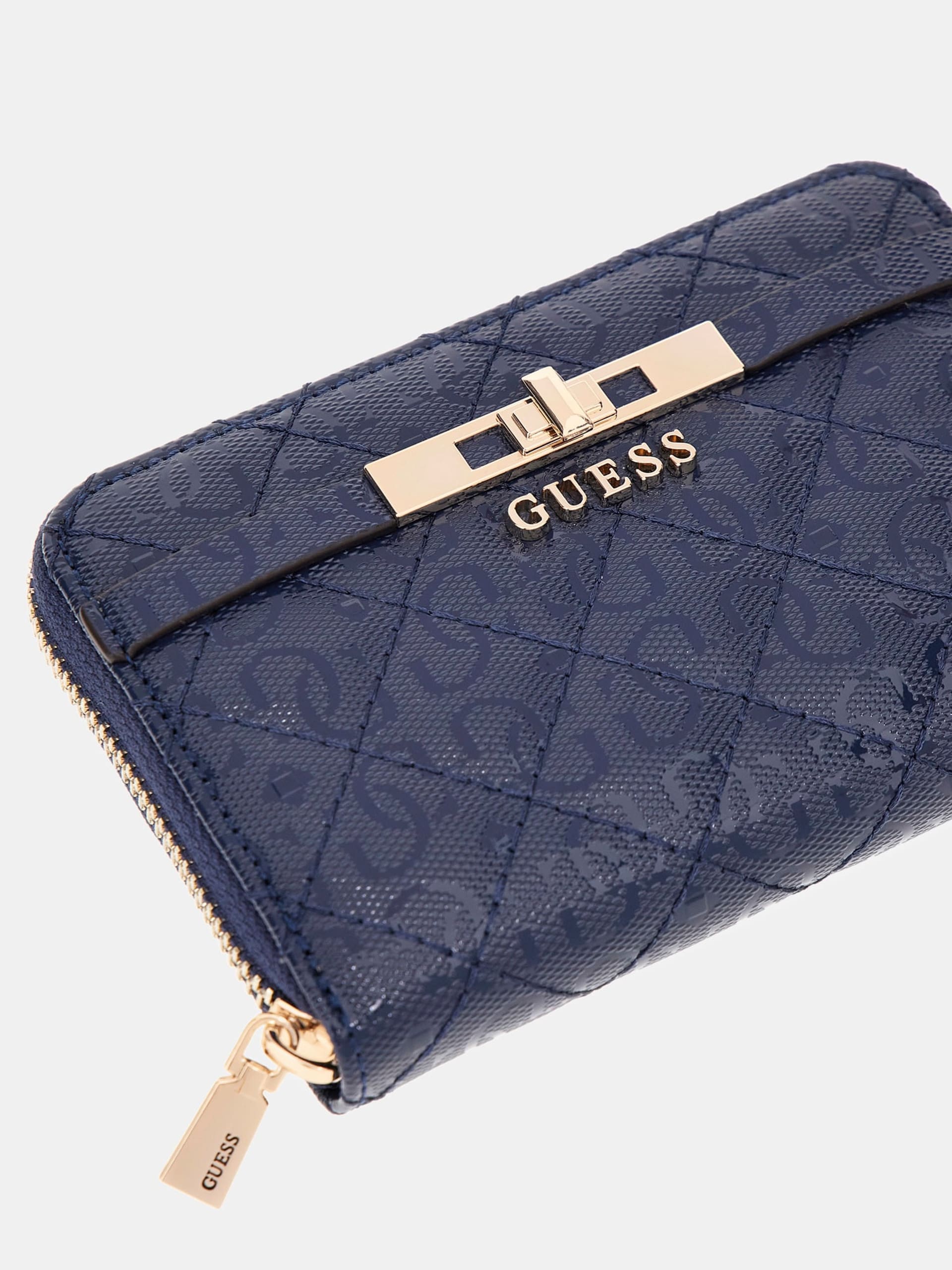 GUESS Idra Navy Patent Wallet
