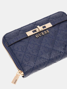 GUESS Idra Navy Patent Wallet