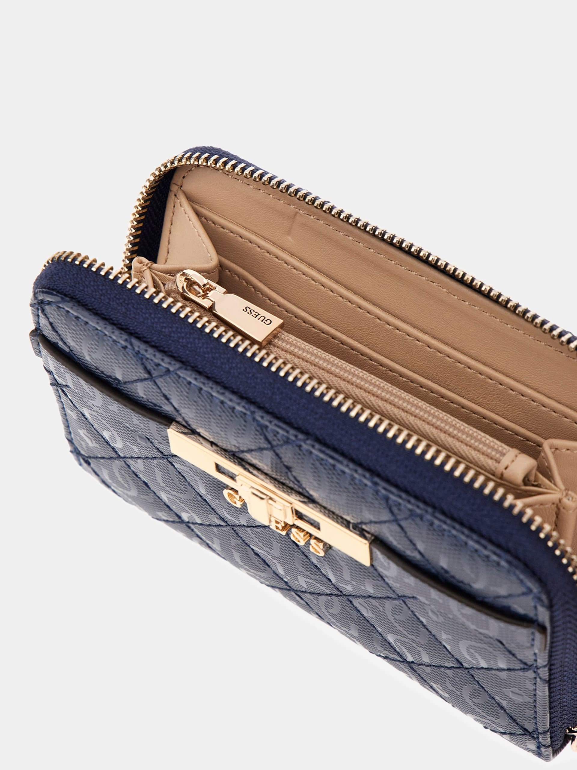 GUESS Idra Navy Patent Wallet