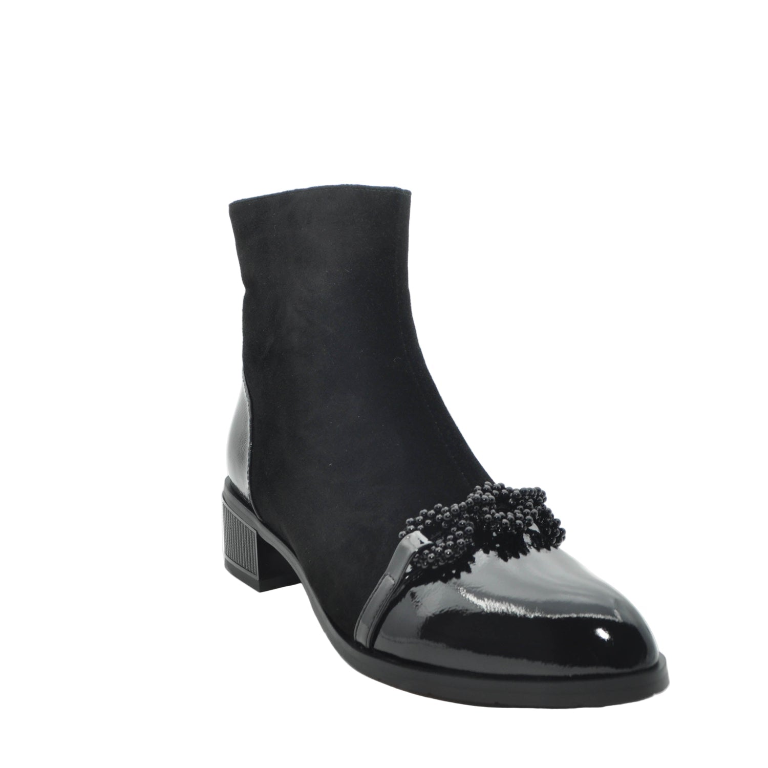 Loretta Vitale Suede and Patent Heeled Boot