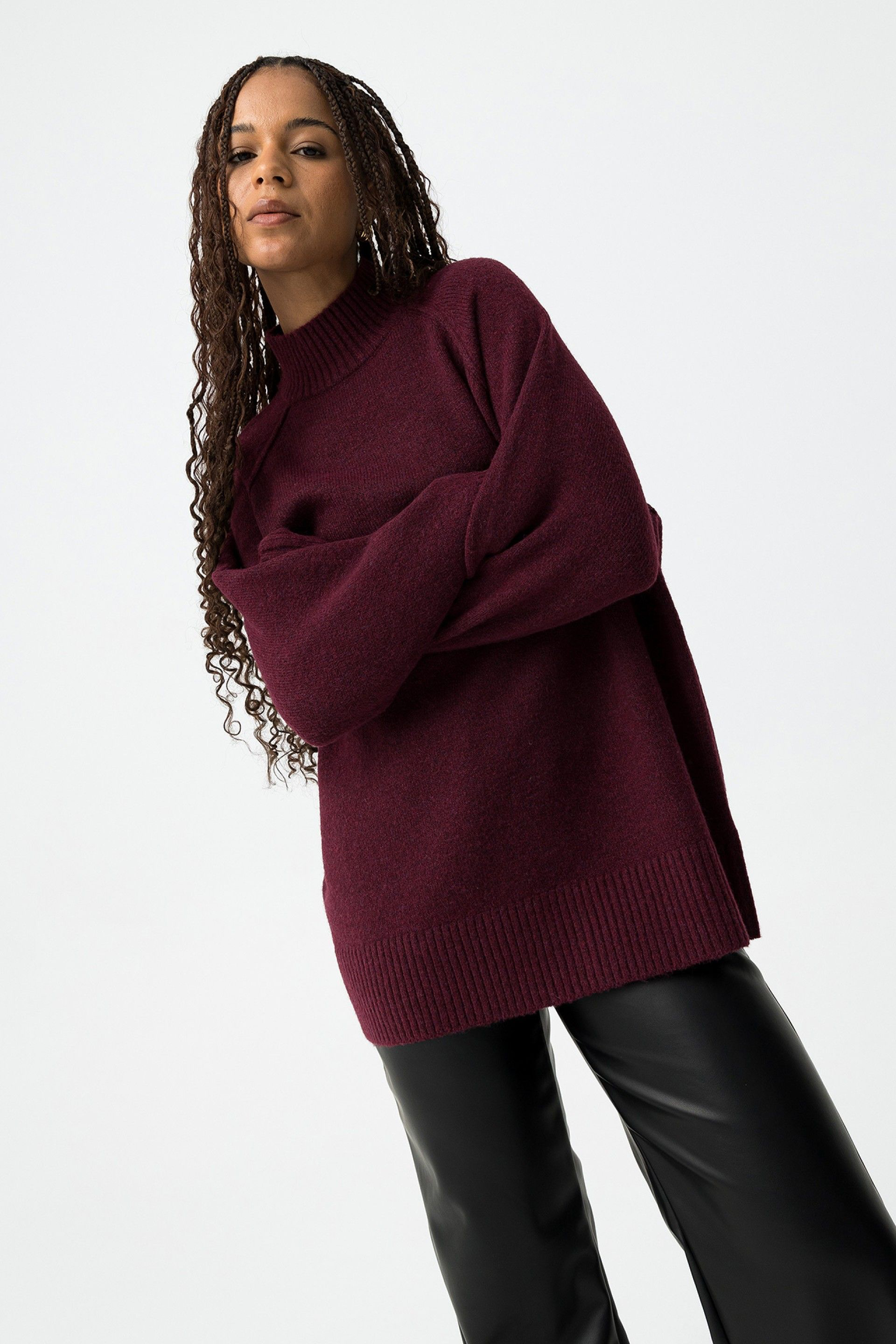 Tiffosi Prophecy Jumper in wine