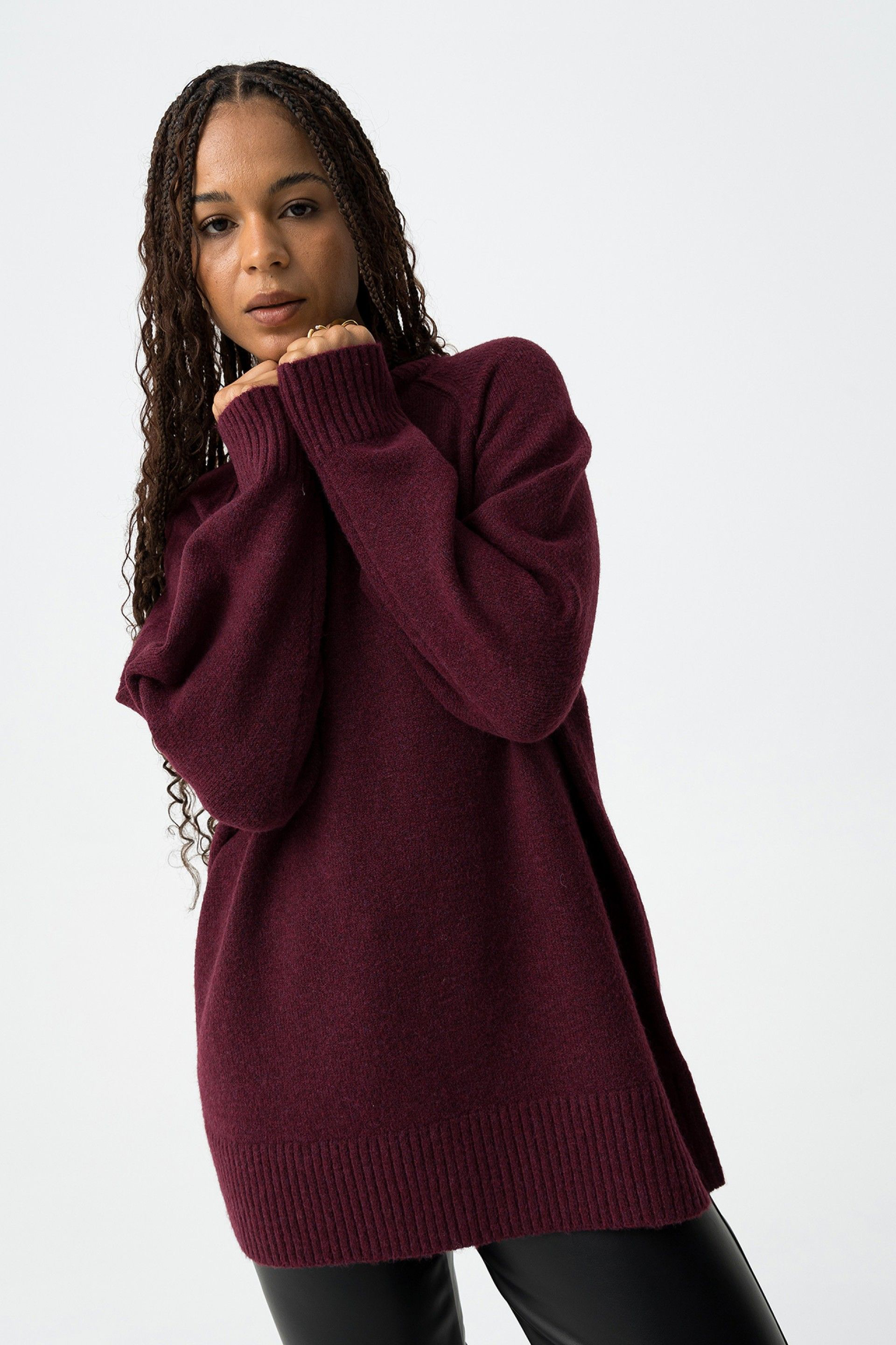 Tiffosi Prophecy Jumper in wine