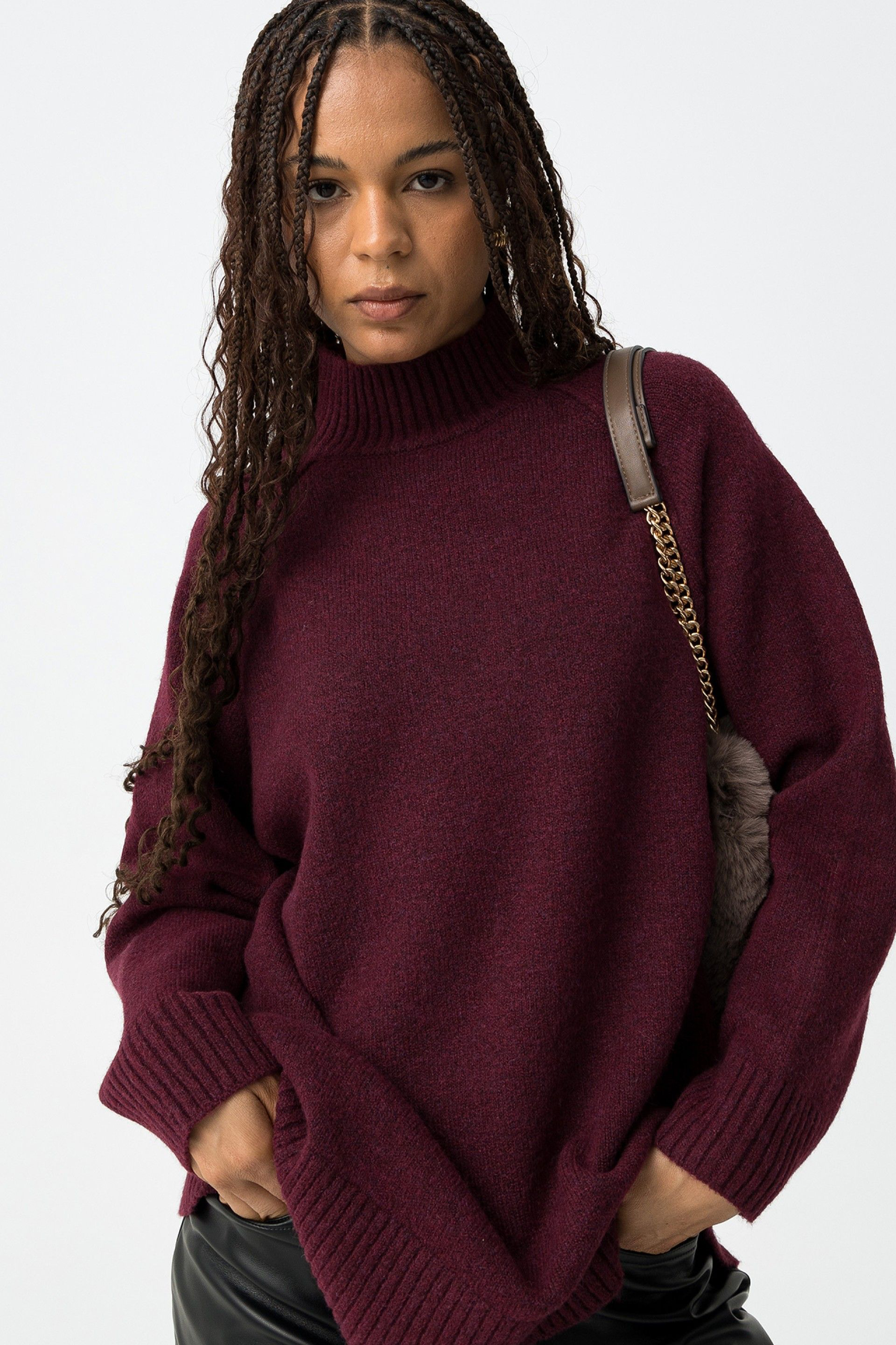 Tiffosi Prophecy Jumper in wine