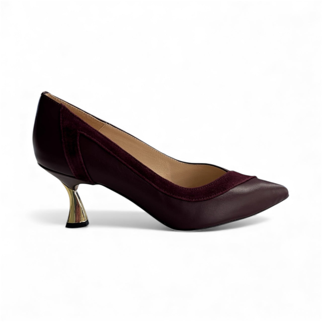 EMIS Burgundy Heeled Shoe