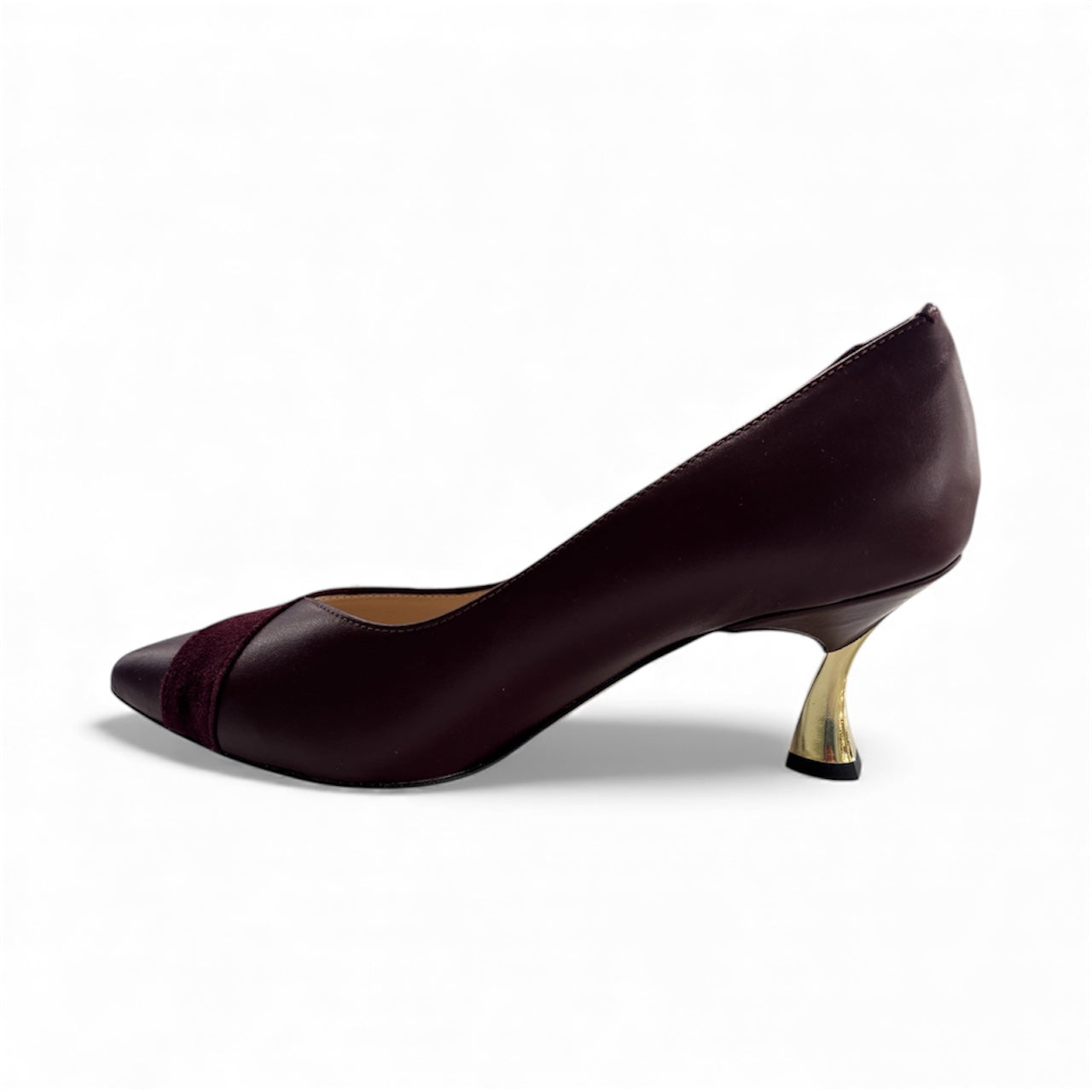 EMIS Burgundy Heeled Shoe