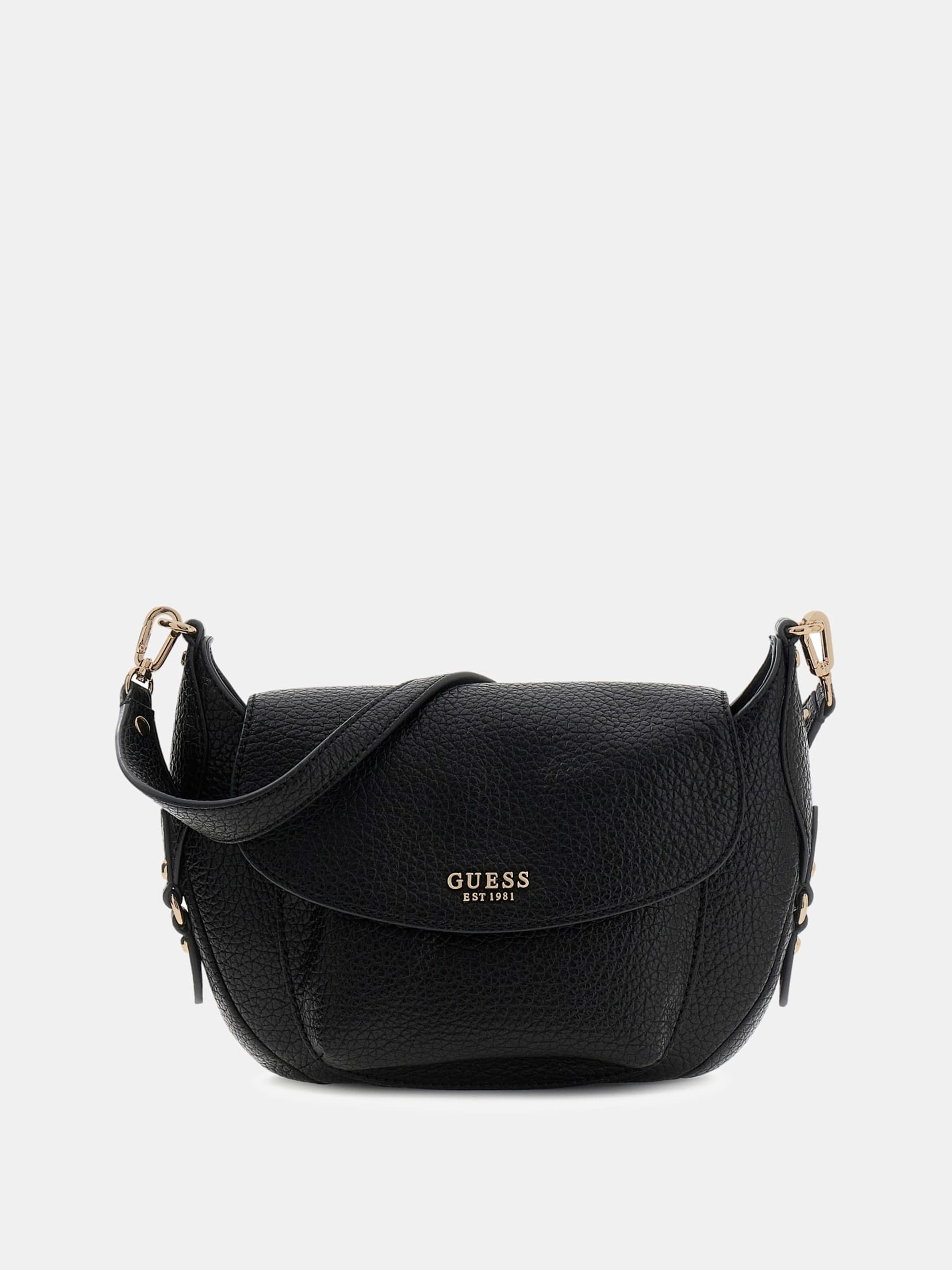 GUESS Marsha Flap Shoulder Bag Black