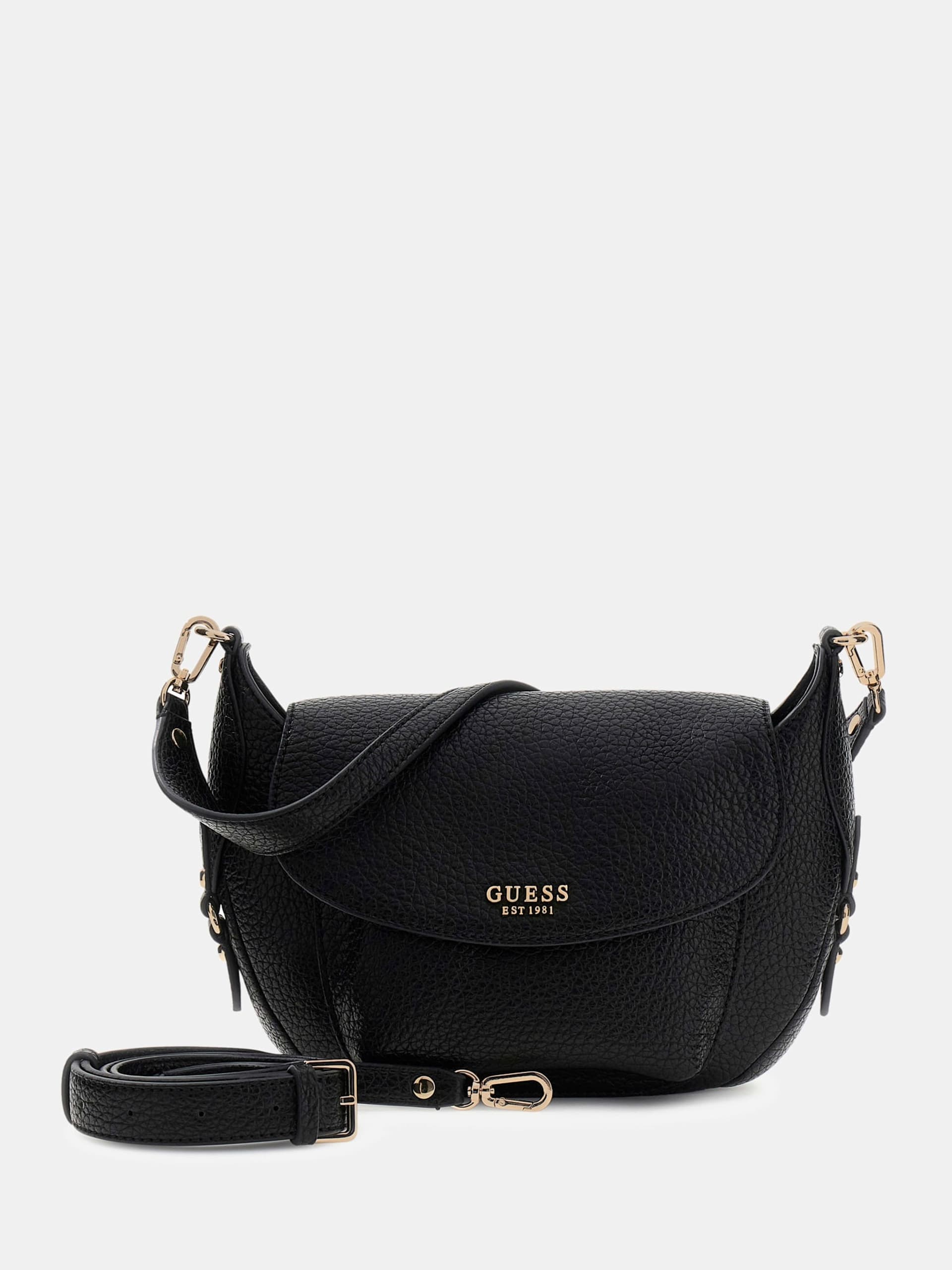 GUESS Marsha Flap Shoulder Bag Black